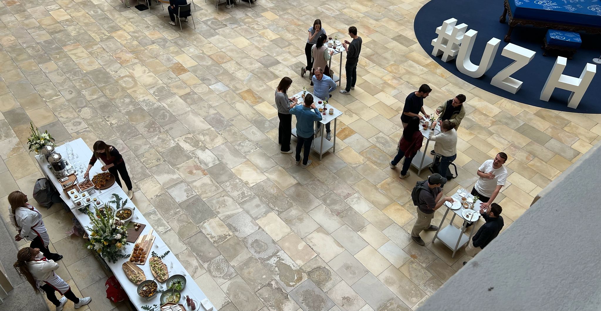 Participants during lunch at the Workshop on Digital Platforms